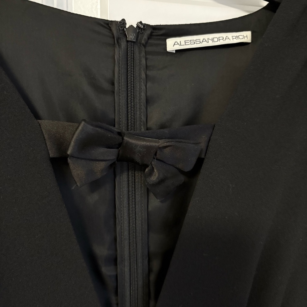 🖤 Alessandra Rich Black Bow-Detail Dress - Picture 4 of 7